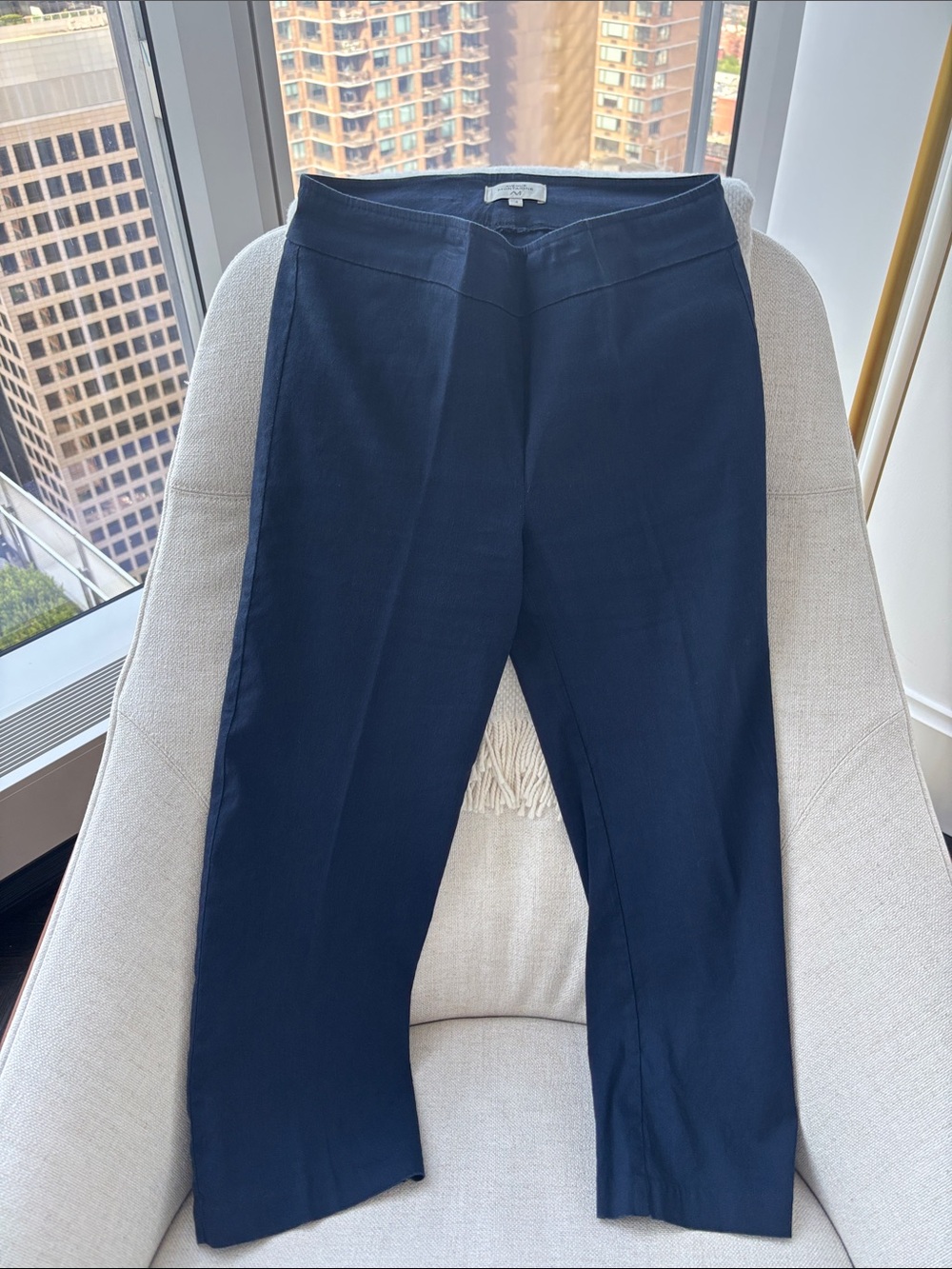 Avenue Montaigne - ALEX Linen Navy Crop Pant - Worn Once! - Picture 6 of 8